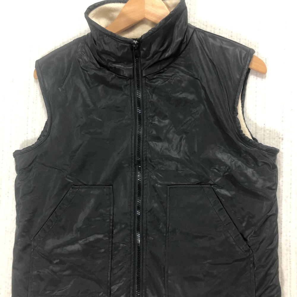Street Magic‎ Black Fleece Lined Vest Sleeveless Jacket Menswear